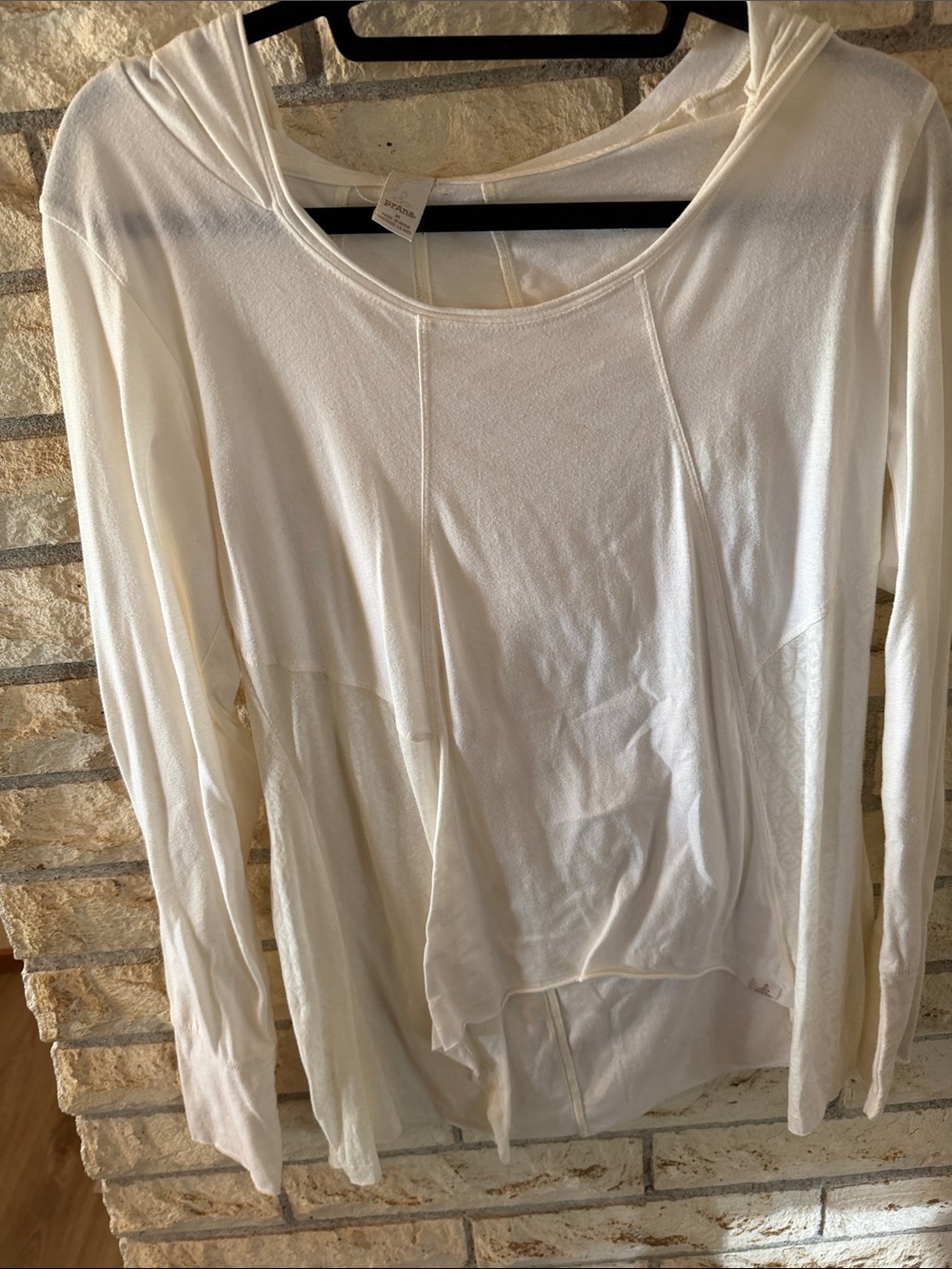 Prana White Long-Sleeve Lightweight Tee